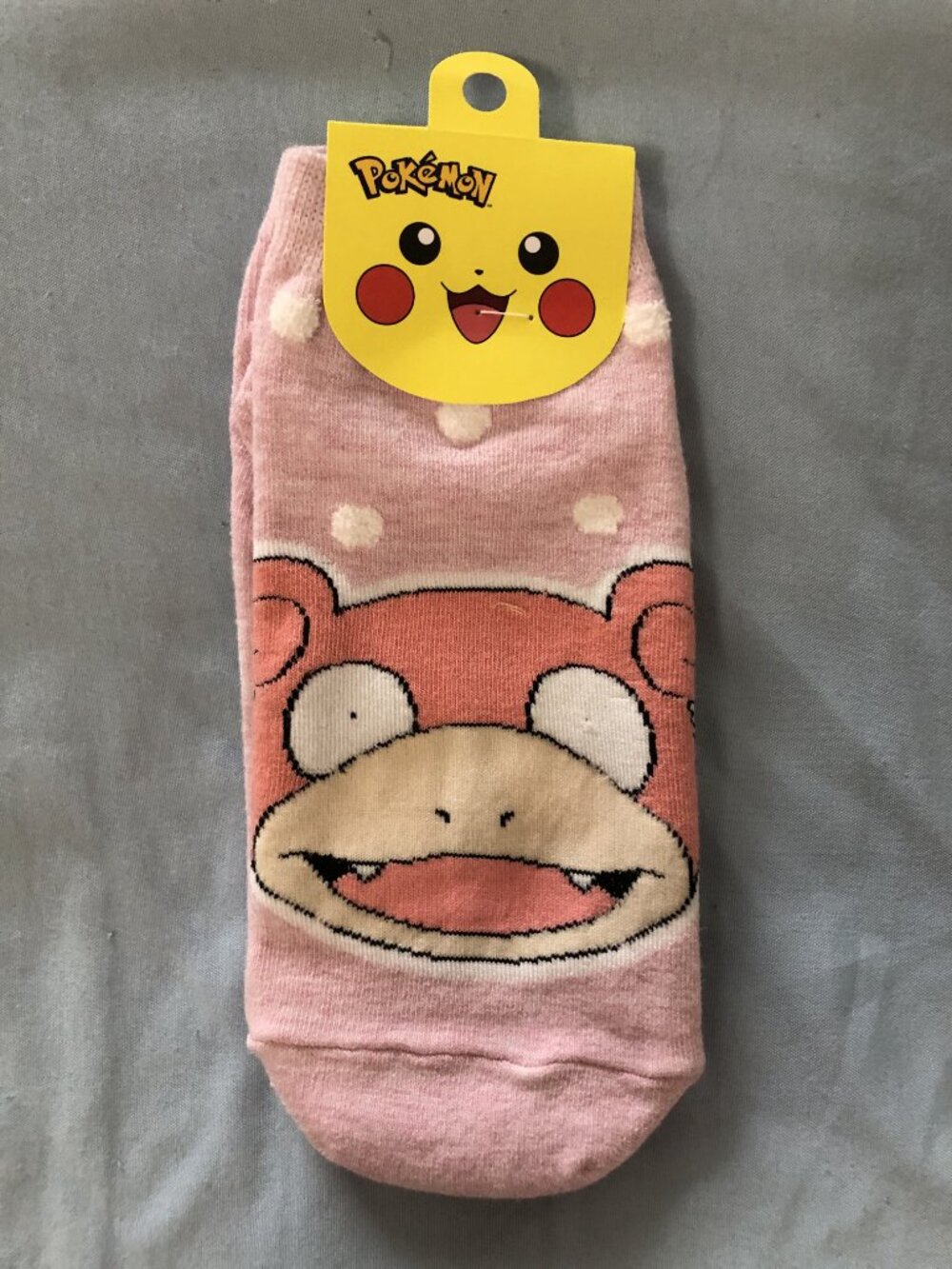 Pokemon Slowpoke Polka Dot Ankle Socks Pink